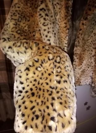 Очень крутая шубка из экомеха под леопарда. мех фактурный2 фото