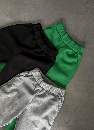 Базові спортивні штани джогери теплі на флісі. спортивные штаны джоггеры теплые на флисе 42-487 фото