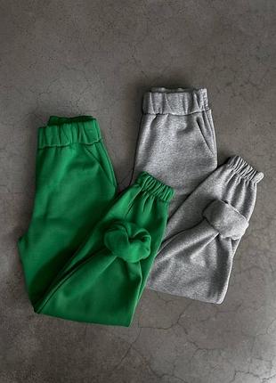 Базові спортивні штани джогери теплі на флісі. спортивные штаны джоггеры теплые на флисе 42-483 фото