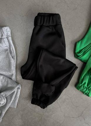 Базові спортивні штани джогери теплі на флісі. спортивные штаны джоггеры теплые на флисе 42-484 фото