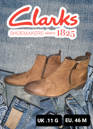 Нубуковые ботинки clarks u9 11g индия