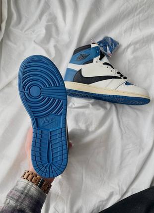 Кросівки nike air jordan 1 retro high og x travis scott x fragment6 фото