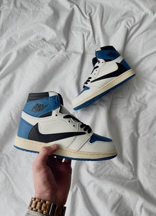 Кросівки nike air jordan 1 retro high og x travis scott x fragment2 фото