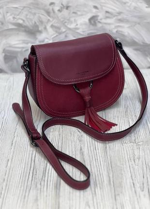 Клатч кросс-боди david jones cм5330 бордовый