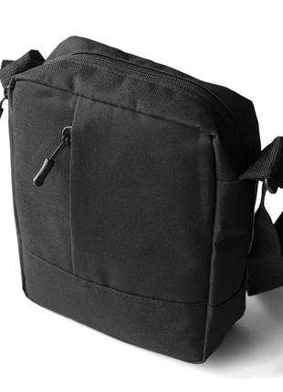 Мужская сумка через плечо барсетка loki черная тканевая, молодежный мессенджер4 фото