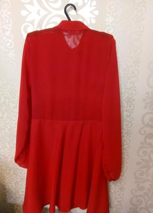 Неповторне стильне червоне плаття, р. s-m5 фото
