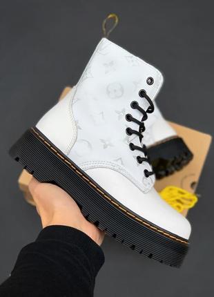 Ботинки женские демисезон dr. martens x lv jadon white1 фото