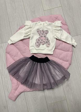 Комплект , нарядний костюм для дівчинки, комплект для новорічної фотосесії