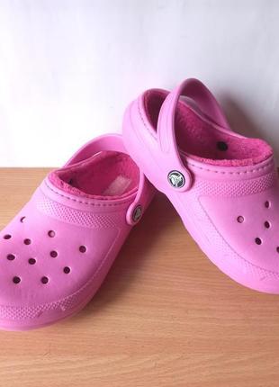 Утеплённые кроксы crocs j2 по стельке 21 см