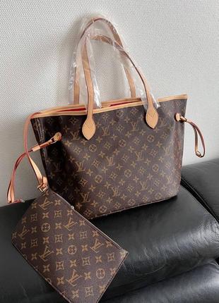 Сумка в стиле louis vuitton / lv newerfull / вместительный шоппер