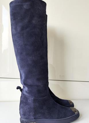 ♥️1+1=3♥️ baldinini італія жіночі високі чоботи із натуральної замшевої шкіри8 фото
