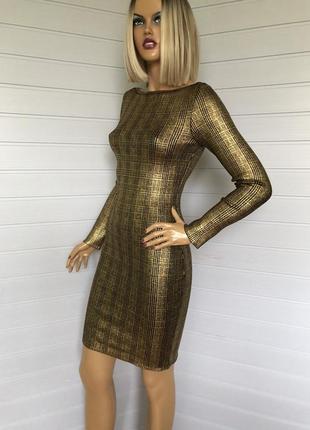 Трикотажное платье с золотистым напылением allyson4 фото