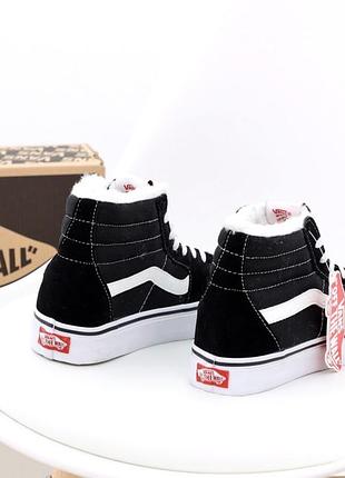 Высокие зимние женские замшевые кроссовки с мехом стиле vans 🆕 зимние кеды ванс5 фото