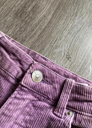 Стильные вельветовые джинсы штаны брюки фиолет от h&m6 фото
