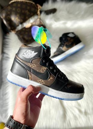 Кросівки nike air jordan 1 mid x louis vuitton