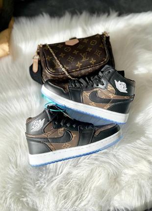 Кроссовки nike air jordan 1 mid x louis vuitton3 фото