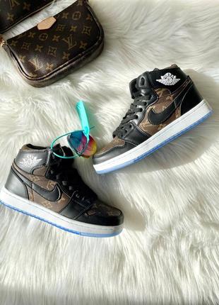 Кроссовки nike air jordan 1 mid x louis vuitton6 фото