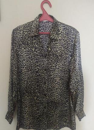 Блузка, сорочка vittoria verani, с леопардовым принтом шелк3 фото