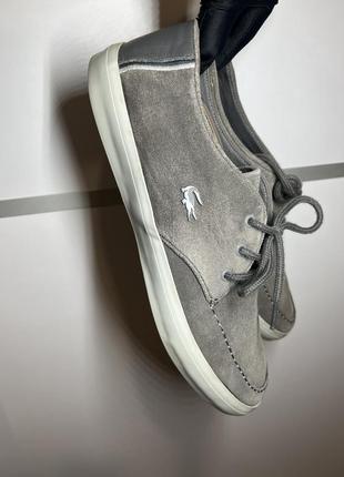 Чоловічі топсайдери-кросівки lacoste sevrin 7 size 44,5 натуральна шкіра