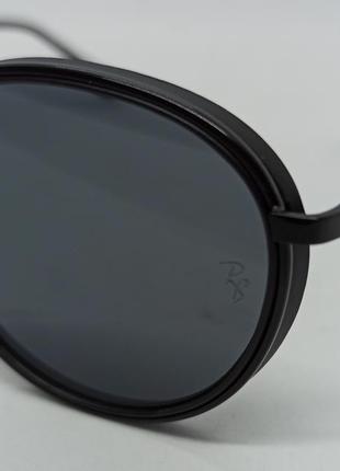 Ray ban очки унисекс солнцезащитные черные однотонные в черном металле3 фото