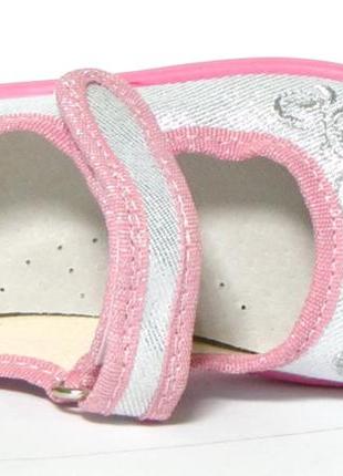 Тапочки капчики мокасины для девочки дівчини валди waldi для садика сменки вероника алина6 фото