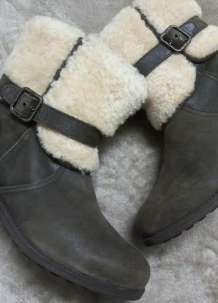 Ботинки.сапожки осень-зима кожа-овчина жен. 39р.ugg австрии8 фото