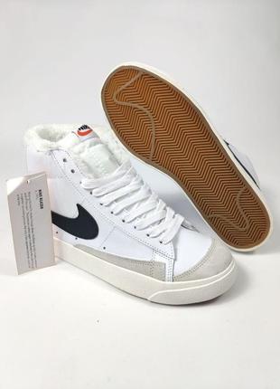 👟 кеди nike blazer mid 77 vintage white winter fur       / наложка bs👟5 фото