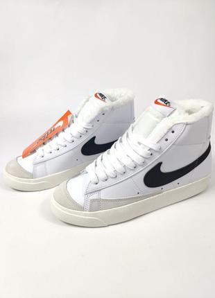 👟 кеди nike blazer mid 77 vintage white winter fur       / наложка bs👟6 фото