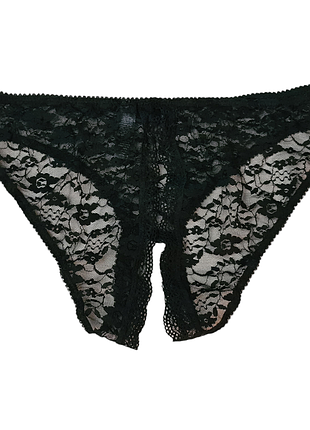 Трусики кружевные с интимным вырезом, открытым доступом