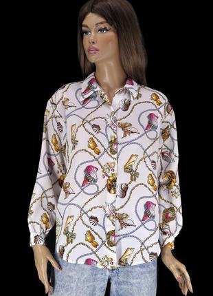 Оригинальная блузка "impressions petite" американский винтаж. размер us 6, uk10/eur38.