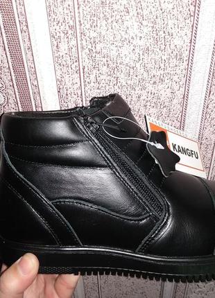 Шикарные зимние кожаные-кожа ботинки фирмы kangfu акция5 фото