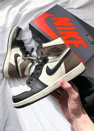 Кроссовки nike air jordan 1 retro high dark mocha