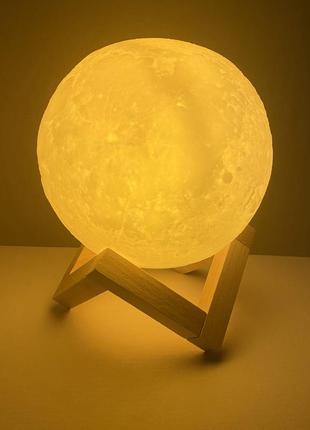 Ночник 3d аккумуляторный месяц ideen welt magic moon lamp4 фото