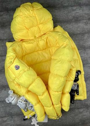 Мужская куртка / качественная куртка moncler в желтом цвете на каждый день3 фото