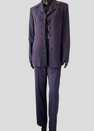 Шерстяной брючный костюм paul costelloe италия brunello cucinelli брюки с высокой посадкой пиджак жакет люкс бренд2 фото