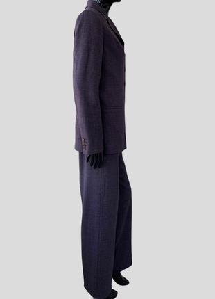 Шерстяной брючный костюм paul costelloe италия brunello cucinelli брюки с высокой посадкой пиджак жакет люкс бренд3 фото