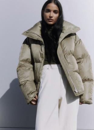Пуховик натуральний куртка стьобана h&m premium оригінал