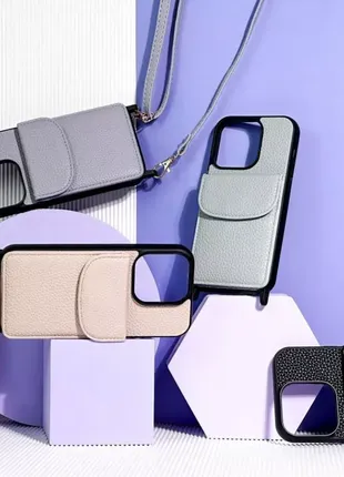 Чохол (айфон) iphone 11/12/12pro/13/13pro/14/14pro wave leather pocket case