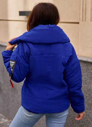 Очень теплая женская куртка-одеяло с капюшоном утеплитель 200 силикон  razg4409-с499-pве2 фото