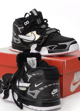 Зимние мужские кроссовки с мехом стиле nike air trainer 1 sp 🆕 зимние найки