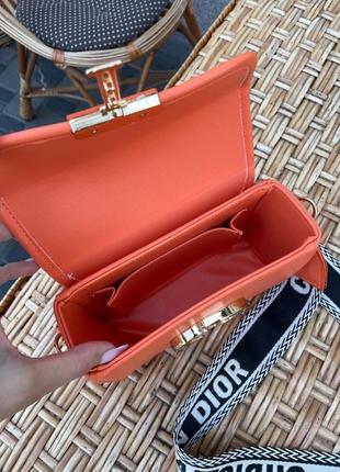 Жіноча сумка dior 30 montaigne orange діор помаранчева3 фото