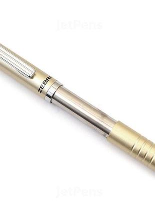 Zebra sl-f1 extendable ballpoint pen silver (gold) шариковая мини ручка4 фото