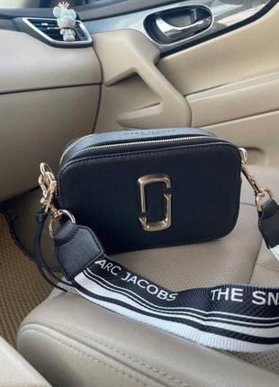 Женская сумка marc jacobs logo black марк джейкоб черная