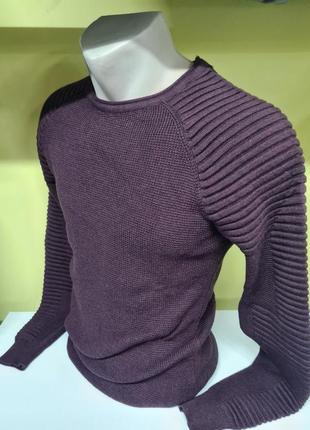 Мужской свитер figo турция, тонкий свитер реглан мужчина осень весна, мужской ремень,...