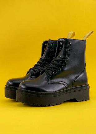 Шикарные ботинки dr martens на платформе (демисезон)7 фото