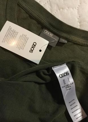 Сукня футболка колір хакі asos розмір s5 фото