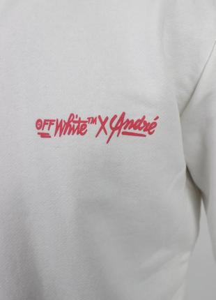 Світшот off white в білому кольорі3 фото