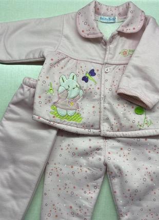 Теплый костюм на девочку (тройка)