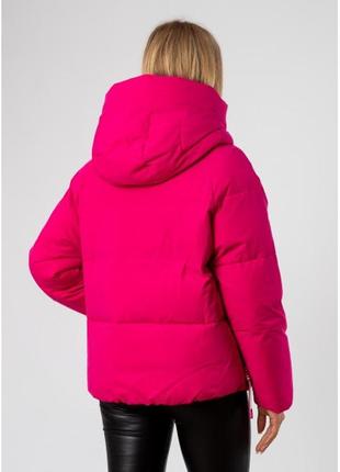 Куртка зимова, оверсайз, рожева4 фото