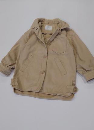 Крутая джинсовая рубашка, куртка, жакет от zara бежевого цвета 5-6 лет10 фото